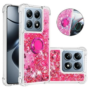 Foxdock - Funda Para Xiaomi 14T Pro Con Brillo Líquido, Protección Completa Y Soporte De Anillo Giratorio