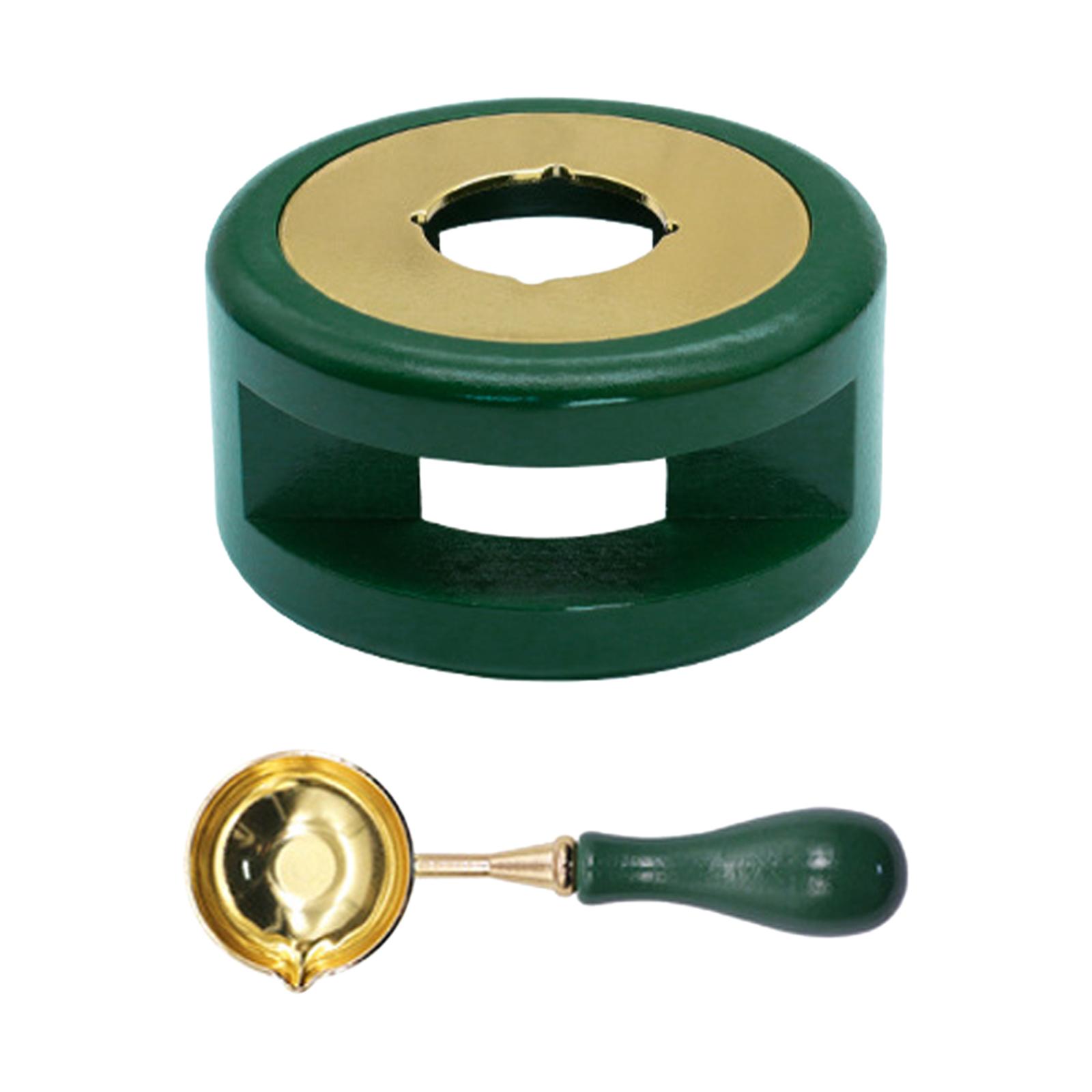 Ioensy - Herramienta De Horno De Fusión De Cera De Sellado Soporte De Cuchara De Sellado De Cera Para Sobre Verde