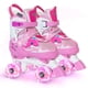 thumbnail image 1 of Patines Nattork para niños ajustables con luz verde azul, 1 of 7