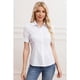 thumbnail image 1 of Blusa Mujer Manga Corta Elasticada Lisa Botones Formal 0057, 1 of 3