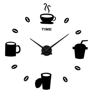 Bothyi - Pegatinas De Reloj De Pared Diy Reloj Decorativo Grande Bonito Regalo Negro