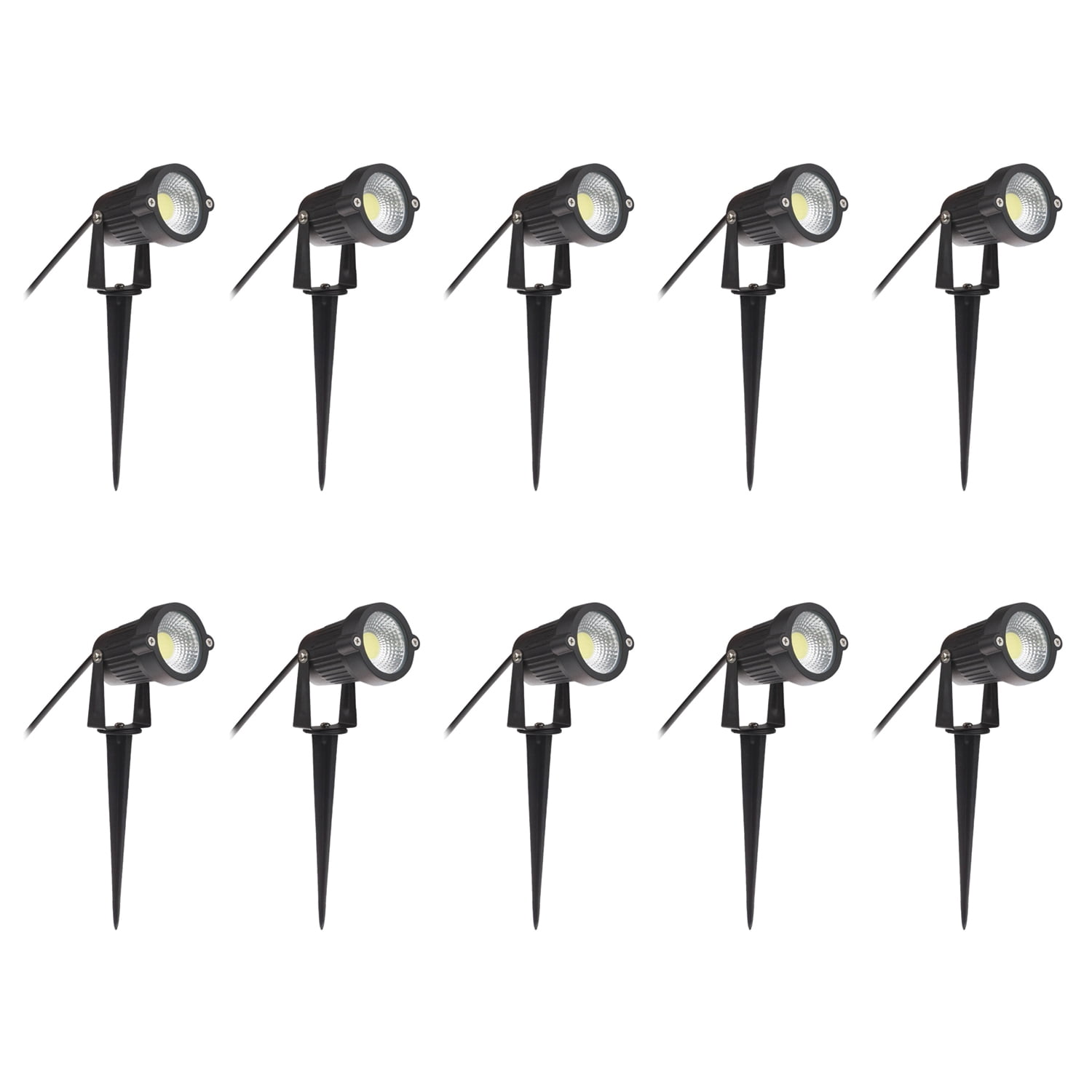 Hb Led - Pack 10 Foco Led Estaca Jardín 6w Rgb