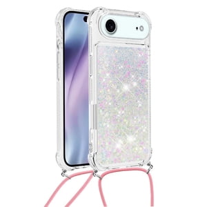 Funda Foxdock Para Iphone 17 Air Con Cuerda Ajustable, Brillo Líquido, Protección Antigolpes Y Lente – Ideal Para Regalo