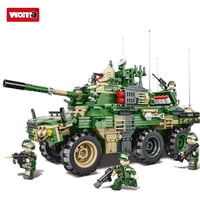 Juego De Bloques Armable Auto Blindado Woma Verde