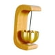 thumbnail image 2 of Campana De Puerta De Madera, Adorno De Carillón De Viento, Campana Colgante Para Puertas, Ventanas, Versátil, Amarillo, 2 of 3