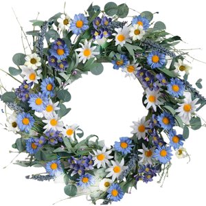 Magideal - Corona De Primavera Redonda Guirnalda De Primavera Guirnalda De Puerta Corona Para Accesorios De Fotos Ventana , Acción De Gracias , Púrpura Violeta