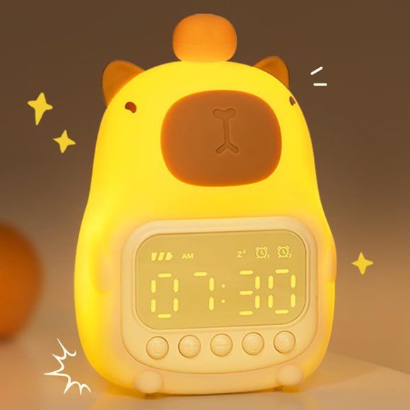 Reloj Despertador MASHI Capibara para Niños - Listo para Despertar
