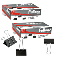 Genérico - Sujetapapeles Metalicos Binder Clips Color Negro Pack 24