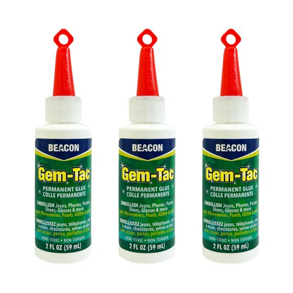 Adhesivo Beacon Gem-Tac 59 ml, Pack de 3, a base de agua