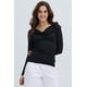 thumbnail image 2 of Polera Mujer Drapeado Delantero Negro, 2 of 4