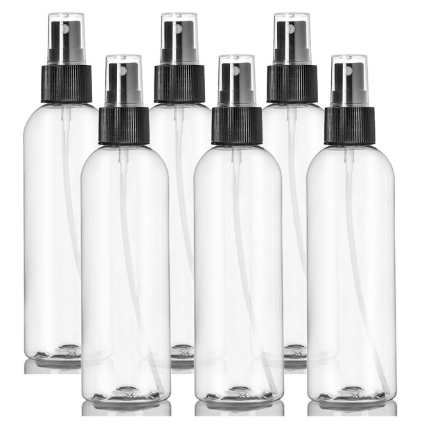 Botellas de aerosol ljdeals de plástico transparente de 250 ml con pulverizador de niebla fina