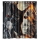 thumbnail image 1 of Cortina de ducha de héroe de Darksiders Games, juego de cortina de baño con ganchos, tamaño 66 x 72 pulgadas, 1 of 3