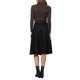 thumbnail image 3 of Falda de Ante Sintético de Cintura Alta para Mujer INSPIRE CHIC, Casual de Negocios, Línea A, Midi, 2XL Negro, 3 of 5