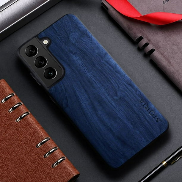 Bamboo Wood Pattern Leather Back Cover For Samsung Galaxy S21 S22 S20 Ultra Plus FE Phone Case