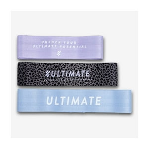 Ultimate Fitness - Ultimate Pack Elastic Morado - Negro - Celeste