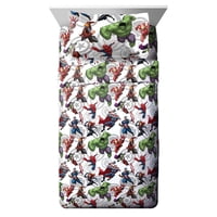 Juego De Sábanas Jay Franco Kids Ultrasoft Avengers De 3 Piezas, Doble