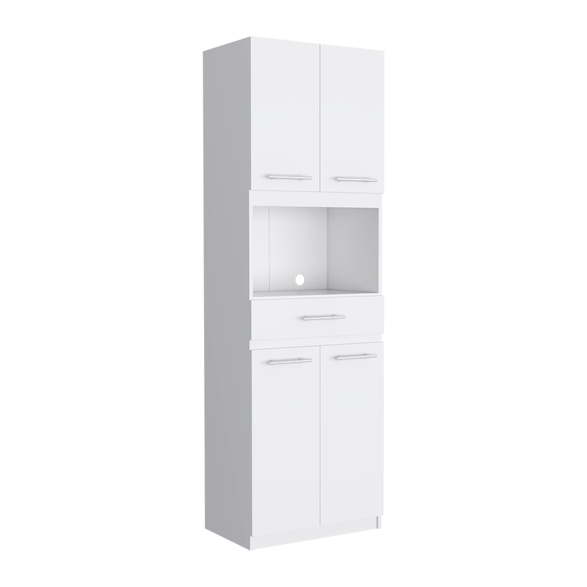 Fmfurniture - Mueble Microondas 4 Puertas 1 Cajon Fm-003B Blanco
