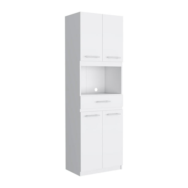 Mueble Microondas 4 Puertas 1 Cajon Fm-003B Blanco