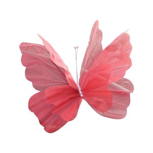 Magideal - Decoración De Mariposas, Mariposa De Red Hecha De Hilo De Seda, Mariposas Artificiales, Accesorio Para El Hogar, Decoración De Paredes, Decoración Par Rojo