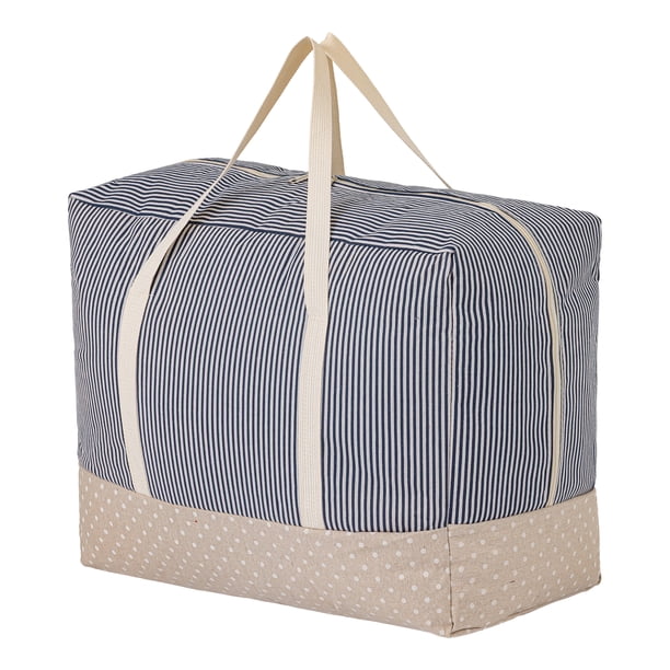 REGALWOVEN 1 Paquete de Almacenamiento de Ropa, Bolsa de Almacenamiento, Bolsa de Mudanza para Organizar Edredones, Organizador de Armario y Almacenamiento con Asas Azul Claro 18.9*13.8*9.8in