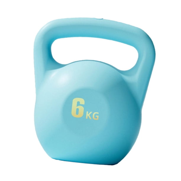 Kettlebell de Agua Rellenable Pesa Deportiva para Entrenamiento Funcional Mancuerna para Ejercicios de Fuerza Y Resistencia Equipo Gimnasio con Diseño Azul 6kg