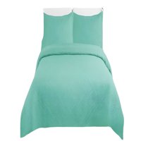 Genérico - Cubrecama Quilt De Verano Con Colores Lisos 2 Plazas Turquesa