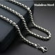 thumbnail image 1 of 1pc Elegant Stainless Steel Square Pearl Necklace - Fashionable Jewelry Accessory for Women - 20-31 Inches, 1 of 5