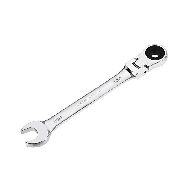 Llave combinada de trinquete con cabeza flexible de 6 mm y 72 dientes Uxcell, acero CR-V
