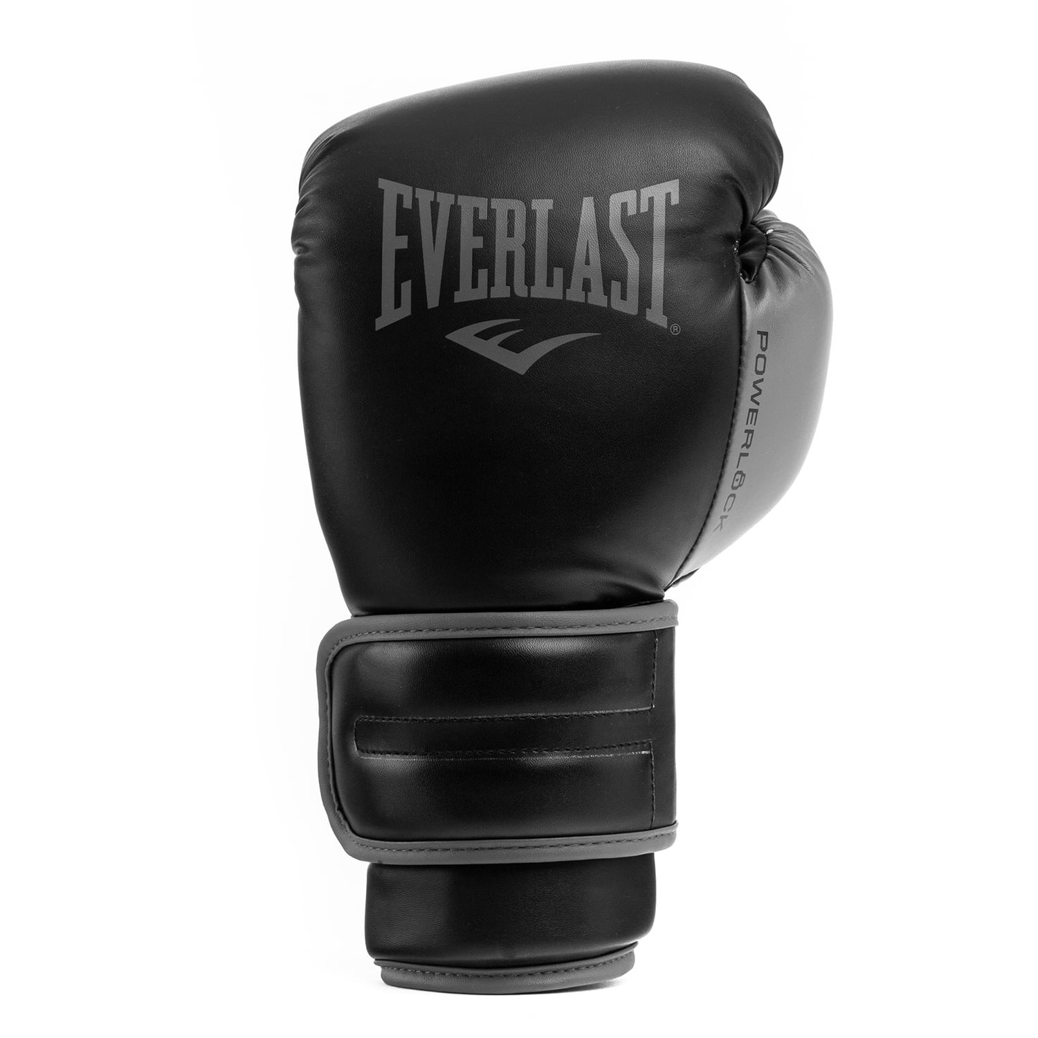 Everlast - Guantes De Boxeo Powerlock 2 Tr Hook & Loop Negro/acero 12 Oz.