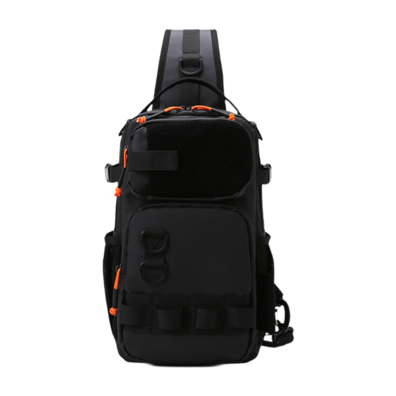 Ioensy - Mochila Con Bandolera Para El Pecho, Bolsa De Pecho Para Pesca, Bandolera Para Deportes De Senderismo, Color Negro