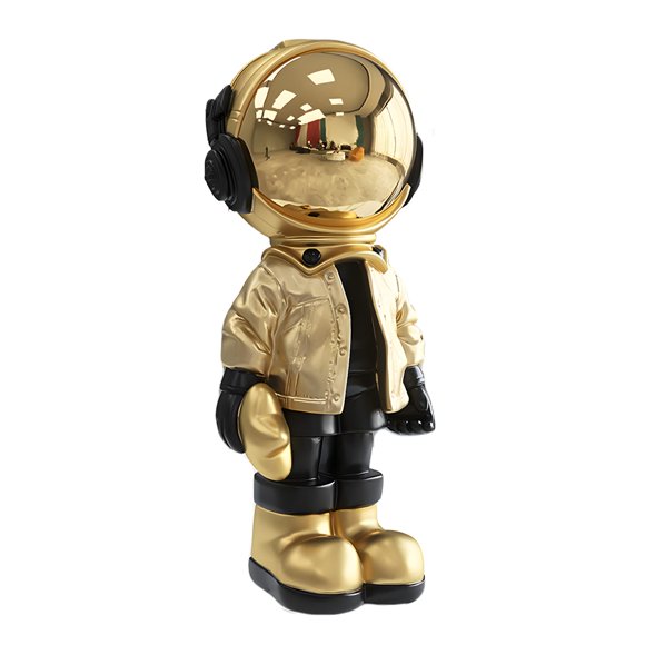 Figurilla Dosker Astronauta Dorada 8 × 6 × 20 cm
