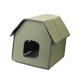 thumbnail image 1 of Refugio Para Gatos Callejeros, Casa Para Perros Cálida, Casa Para Gatos Al Aire Libre Para Cachorros, Perros Y Gatos, Superficie Plana Verde, 1 of 5