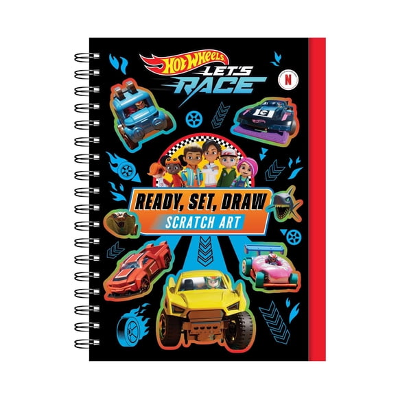 Libro de arte para raspar Mattel Hot Wheels Let's Race