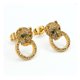 thumbnail image 3 of Aros Apegados Leopardo, Oro 14k Y Circonitas, Fiesta, Regalo, 3 of 4