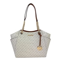 Cartera Michael Kors Jet Set Travel Large Logo Tote Vanilla