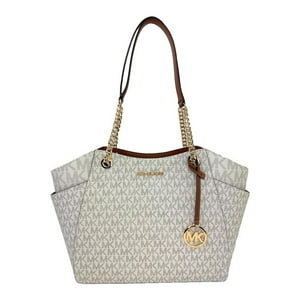 Cartera Michael Kors Jet Set Travel Large Logo Tote Vanilla