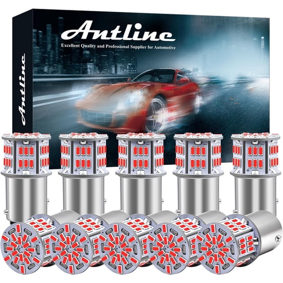 Bombilla Led 1157 Bay15d 400lm Roja 12v 3w X10