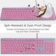thumbnail image 4 of Estuche con teclado de silicona lacado, resistente al agua y al polvo, compatible con la computadora de escritorio Dell KB 216, 4 of 5