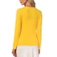 thumbnail image 3 of INSPIRE CHIC Cárdigan de punto abierto con lazo al frente, manga larga, dobladillo con volantes, para mujer, regreso a clases, XL Amarillo Intenso, 3 of 6