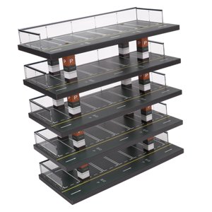 Magideal - Estuche De Exposición Para Escena De Estacionamiento, Soporte De Exhibición Para Coche En Miniatura De Aleación, Protección De Juguete, Organizador De