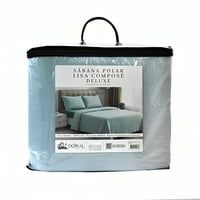 Sábanas De Polar Composé King / Bicolor Celeste – Doral