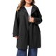 thumbnail image 1 of Abrigos de Trinchera para Mujer de Talla Grande Agnes Orinda con Solapa de Muesca, Doble Botonadura, Capucha Desmontable, Abrigos de Invierno Midi con Bolsillo 3X Negro, 1 of 6