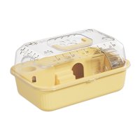 Ioensy - Contenedor Pequeño Para Mascotas, Estuche De Transporte Para Hámster, Jaula Para Jerbos, Erizos, Cobayas, Amarillo