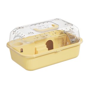 Ioensy - Contenedor Pequeño Para Mascotas, Estuche De Transporte Para Hámster, Jaula Para Jerbos, Erizos, Cobayas, Amarillo