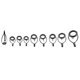 thumbnail image 3 of 9 Unids Ca?a de pescar Guías Tip Eye Ring Casting Fishing Rod Repair Kit Building, 3 of 5