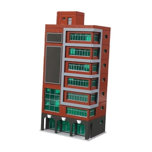 Bothyi - Modelo De Edificio Moderno Escala 1:150 N, Fácil Montaje, Mesa De Arena, Diorama Rojo