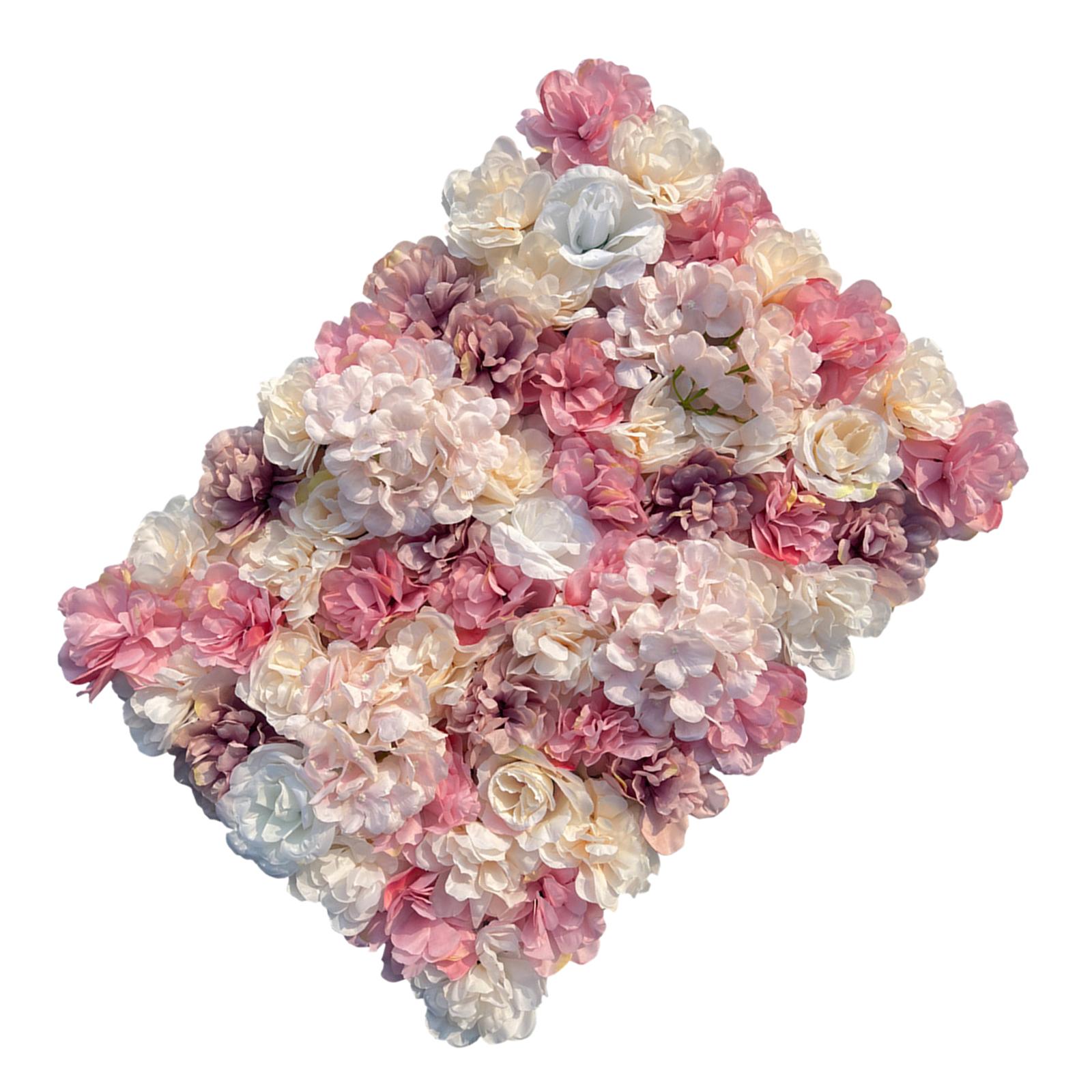 Magideal - Panel De Flores Artificiales Decoración Diy Telón De Fondo Romántico Para Fiesta Interior Y Exterior Cumpleaños Baby Shower Boda , Rosa Amarillo Opción 10