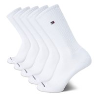 Calcetines Redondos Tommy Hilfiger Performance Stretch, Paquete De 5, Blancos