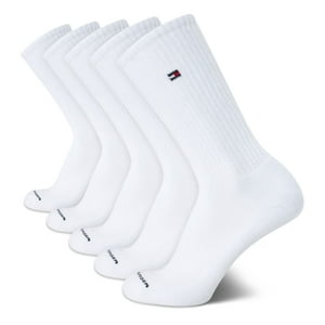 Calcetines Redondos Tommy Hilfiger Performance Stretch, Paquete De 5, Blancos
