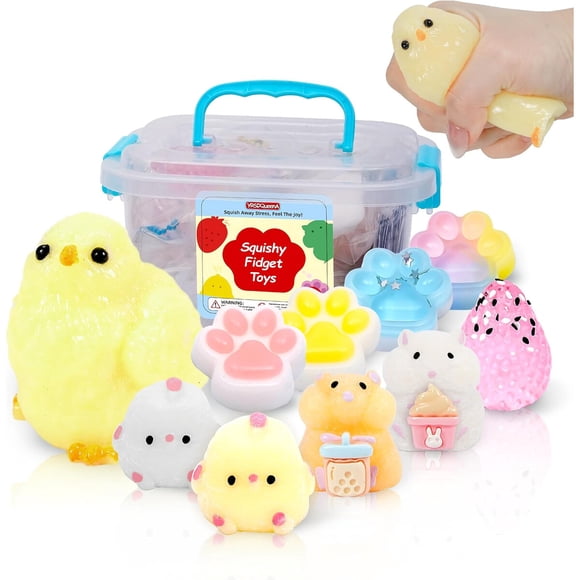 Pack 10 Taba Squishy Toys YRSDQueenA con Caja y Stickers